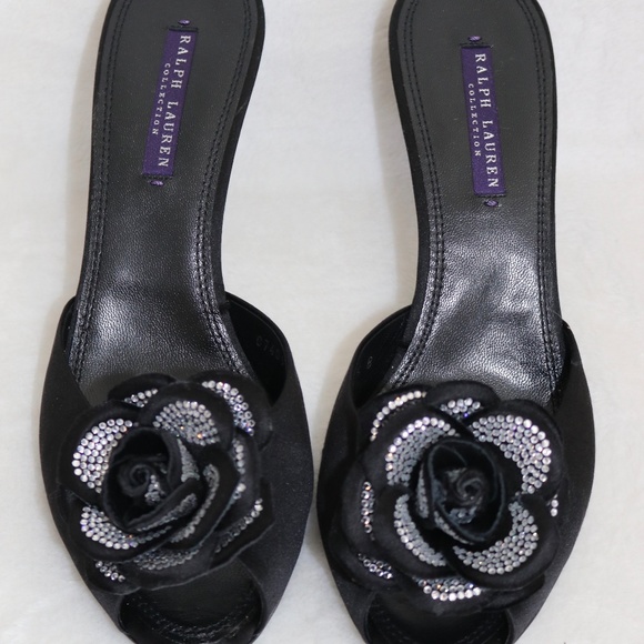 Ralph Lauren Purple Label Flower Slides size 9 1/2 - Picture 9 of 9